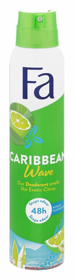 Fa Caribbean Wave 48H Deodorant Spray Lemon Scent for Women - aluminum salts free