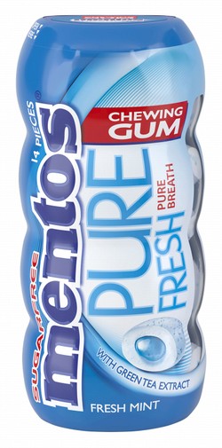 Mentos Pure Fresh Chewing Gum Mint Flavor with Green Tea Extract - sugar free