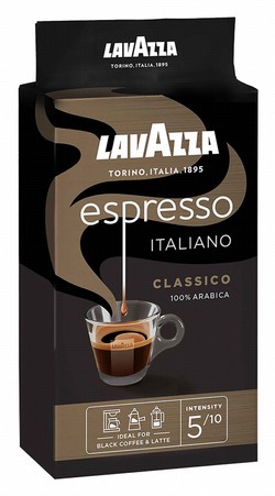 Lavazza Classic Italian Espresso Arabica Ground Coffee Medium Roast - Intensity 5