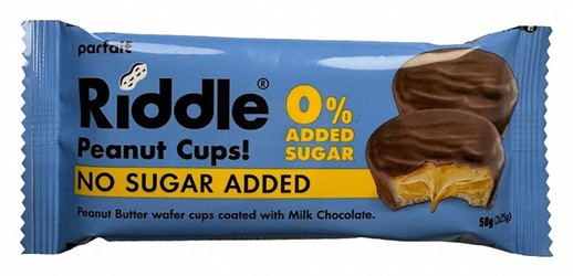 Riddle Milk Chocolate Coated Peanut Butter Wafer Cups (2 Pieces) - no added sugar