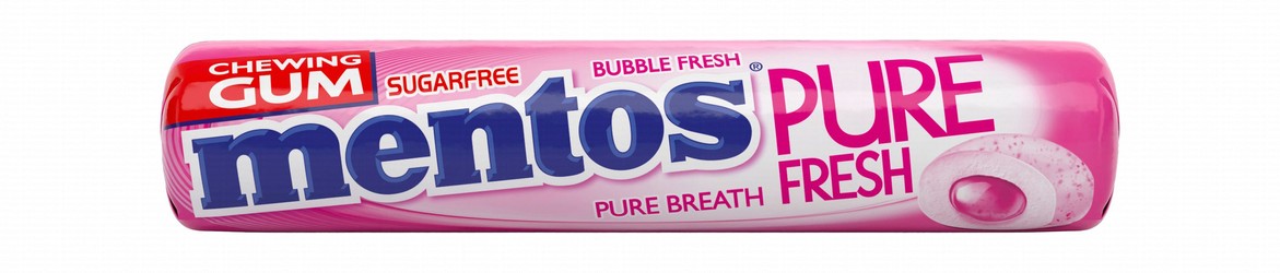 Mentos Pure Fresh Gum Bubble Fresh Flavor with Green Tea Extract - sugar free