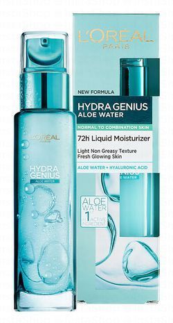 L'Oreal Hydra Genius 72H Liquid Moisturizer with Aloe Water & Hyaluronic Acid for Normal to Combination Skin