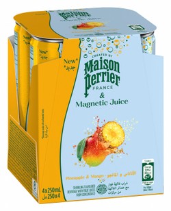 Maison Perrier Magnetic Juice Sparkling Water Pineapple & Mango Flavor (4x250ml)