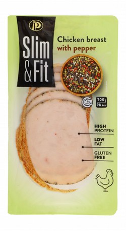 Perutnina Ptuj Slim & Fit Low Fat Chicken Breast Slices with Pepper - gluten free
