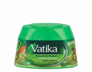 Vatika Naturals Nourishing & Protecting Hair Styling Cream with Henna, Almond & Olive - PVC free, animal testing free, alcohol free