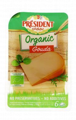 President Organic Gouda Cheese (6 Slices) - preservatives free, additive free