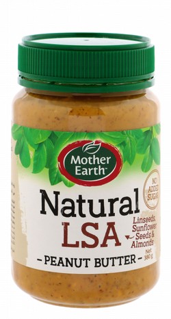 Mother Earth Natural Peanut Butter with Linseed, Sunflower Seeds & Almonds - vegan, no added sugar