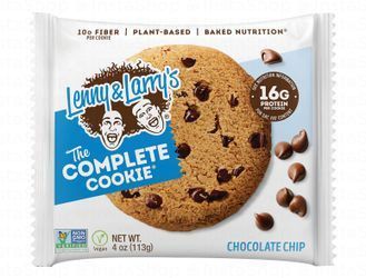 Lenny & Larry's The Complete 16g Protein Plant Based Chocolate Chip Cookie - vegan, GMO free, soy free