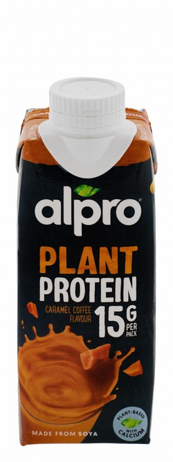 Alpro Soy & Pea Milk 15g Plant Protein Caramel Coffee - vegan, sweeteners free, lactose free