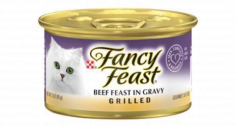 Purina Fancy Feast Gourmet Wet Food with Grilled Beef in Gravy for Adult Cats