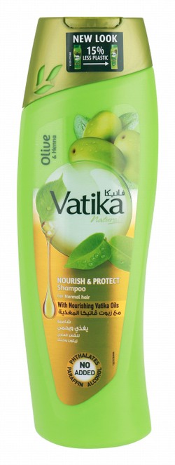Vatika Naturals Nourish & Protect Shampoo with Olive Oil & Henna Extract for Normal Hair - animal testing free, no added phthalates, no added parabens