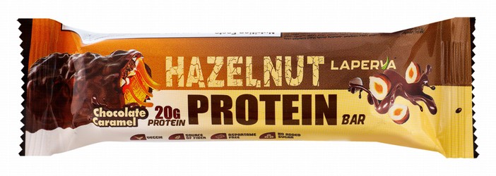 Laperva 15gr Protein Chocolate & Caramel Bar with Hazelnut - aspartame free, no added sugar