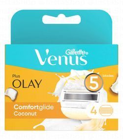 Gillette Venus Plus Olay Comfortglide 5 Blade Cartridges with Coconut Extract
