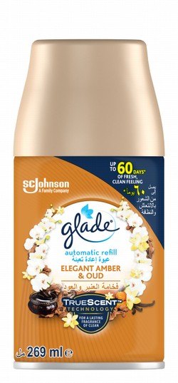 Glade TrueScent Technology Elegant Amber & Oud Automatic Air Freshener Spray Refill