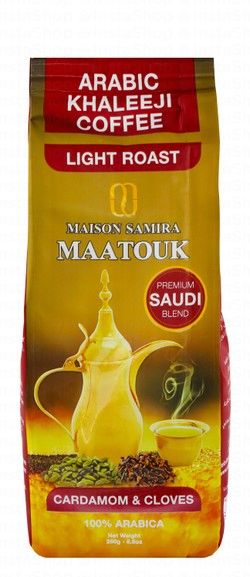 Maison Samira Maatouk Khaleeji Saudi Blend Arabica Ground Coffee with Cardamom & Cloves Light Roast