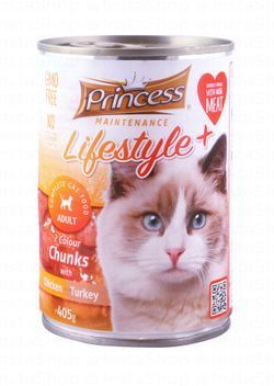 Princess Maintenance Lifestyle Wet Food Chunks with Chicken & Turkey for Adult Cats