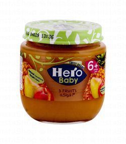 Hero Baby Pear, Peach & Banana Puree (6+ Months) - gluten free, preservatives free