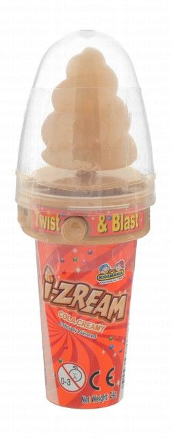 Kids Mania I-Zream Twist & Blast Candies Cola Creamy Flavor with Crystal Bits