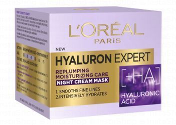 L'Oreal Replumping, Hydrating & Smoothing Facial Night Cream with Micro Hyaluronic Acid