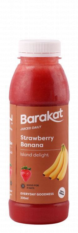 Barakat Island Delight Strawberry & Banana Juice - vegan, preservatives free, additive free