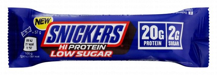 Snickers 20g Hi Protein Milk Chocolate Coated Bar with Peanut & Caramel - low sugar