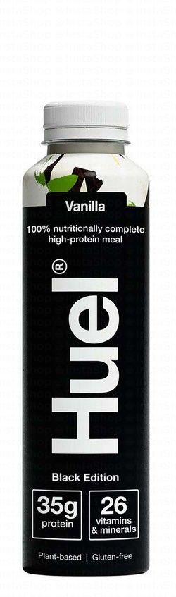 Huel Black Edition Plant Based 35g Protein Drink Vanilla Flavor with Vitamins & Minerals - gluten free