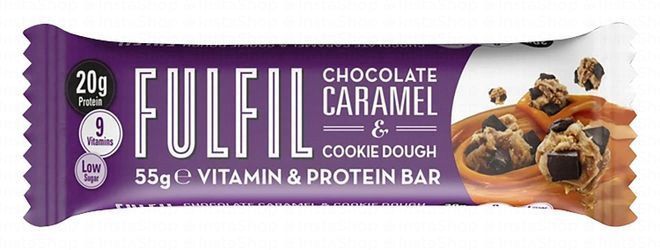 Fulfil Chocolate Caramel & Cookie Dough 20g Protein Bar with Vitamins - low sugar