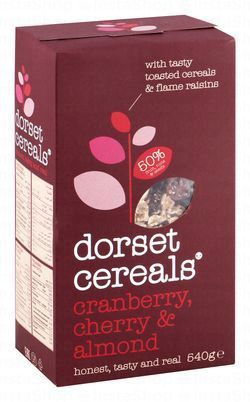Dorset Cereals Cranberry, Cherry & Almond Muesli with Toasted Cereal & Flame Raisins - vegetarian