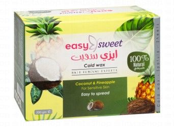Easy Sweet Hair Removal Experts Cold Wax Coconut & Pineapple Scent for Sensitive Skin