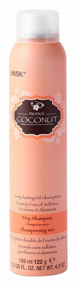 Hask Dry Shampoo with Monoi Coconut - sulfate free, parabens free, gluten free