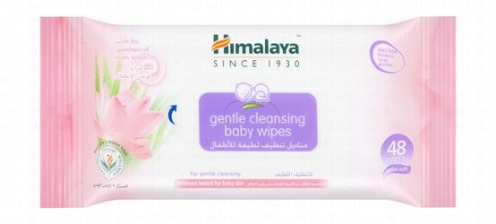 Himalaya Gentle Cleansing Baby Wipes with Aloe Vera & Indian Lotus - alcohol free, parabens free, soap free