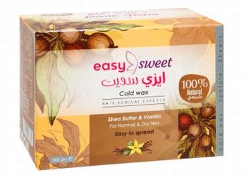 Easy Sweet Hair Removal Experts Cold Wax Shea Butter & Vanilla Scent for Normal & Dry Skin