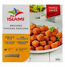 Al Islami Frozen Breaded Chicken Popcorn - no added MSG, preservatives free, artificial flavors free